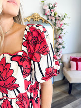 Load image into Gallery viewer, Crimson Floral Dress