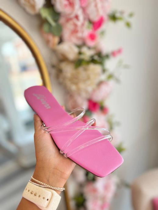 Tina Clear Sandal - Pink