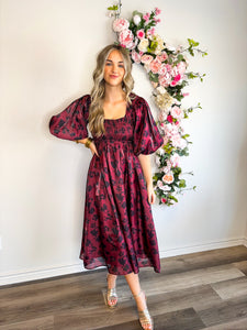 Merlot Please Maxi Dress