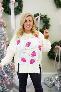 Light 'Em Up Sequin Sweatshirt Top