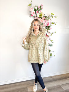 Olive Floral Shacket