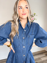 Load image into Gallery viewer, Giddy Up Dark Denim Dress