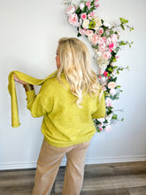 Load image into Gallery viewer, Holiday Lights Sweater and Scarf - Olive