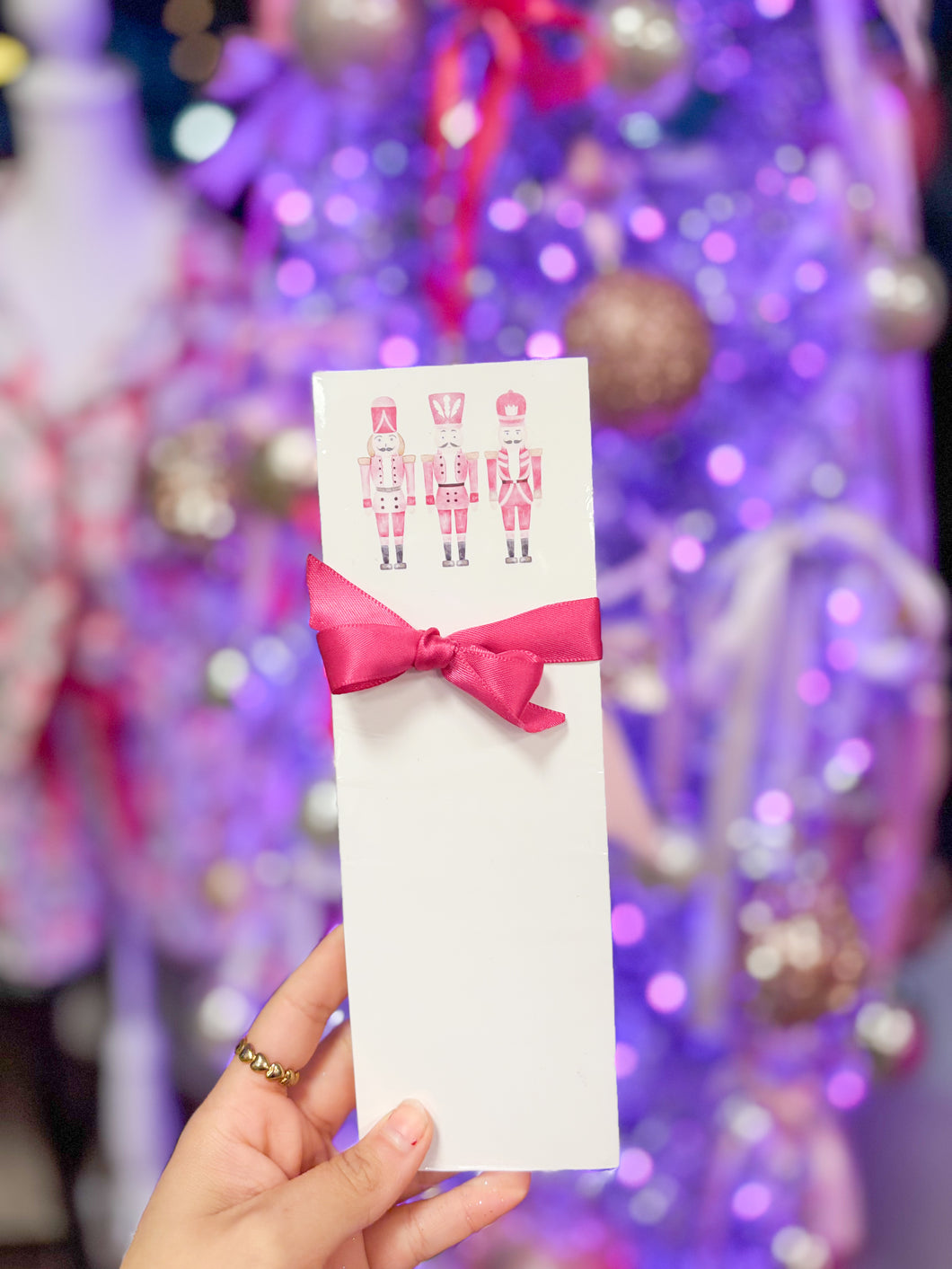 Pink Nutcracker Notepad - 2X8 Slim