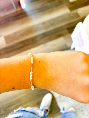 ILY Pearl Bracelet Gold - 6.75