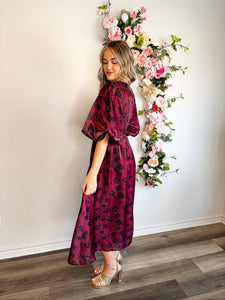 Merlot Please Maxi Dress