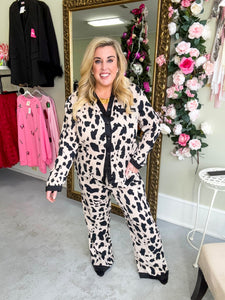 Cheetah Sisters Pajama Pant Set