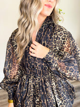 Load image into Gallery viewer, Leopard Hem Mama Dress