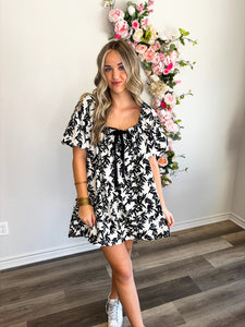 Bow Front Mini Dress