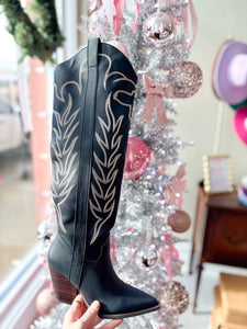 Celina Black Cowgirl Boot