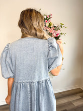 Load image into Gallery viewer, Yeehaw Light Wash Denim Dress