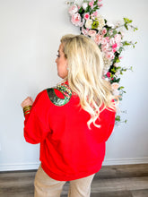 Load image into Gallery viewer, Holiday Plaid Bow Sweatshirt