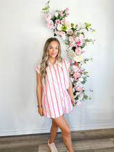 Load image into Gallery viewer, Pinkie Stripe Short Set