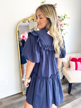 Load image into Gallery viewer, Navy Baby Dress