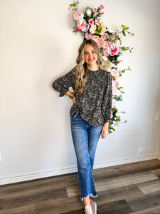 Dark and Moody Floral Top