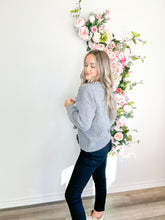 Load image into Gallery viewer, Sequin Bow Grey Cardigan