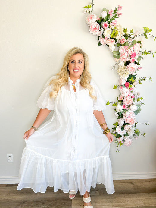 Easter White Maxi Dress