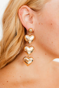 Brynn Gold Heart Earrings