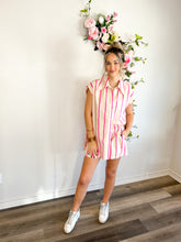 Load image into Gallery viewer, Pinkie Stripe Short Set