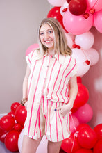 Load image into Gallery viewer, Pinkie Stripe Short Set