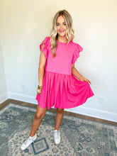 Load image into Gallery viewer, Swing Low Sweet Chariot Dress - Hot Pink