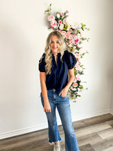 Load image into Gallery viewer, Essie Ruffle Top - Navy