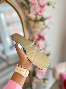 Tina Clear Sandal - Gold